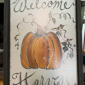 Welcome harvest sign